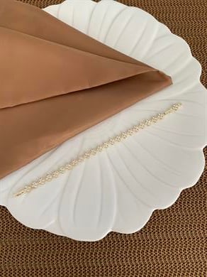 Vip Gold  Komple GömmeTaşlı Yonca Sıralı Bileklik