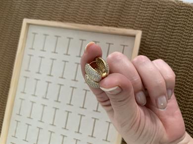 Vip Gold Komple Zirkon Taşlı Daire Küpe