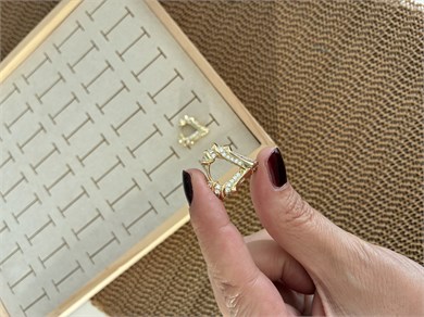 Vip Gold Komple Zirkon Taşlı V Tasarım Küpe