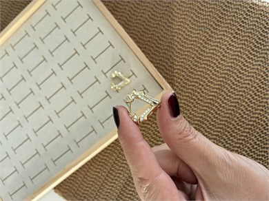 Vip Gold Komple Zirkon Taşlı V Tasarım Küpe
