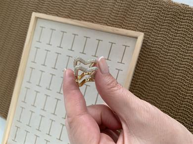 Vip Gold Komple Zirkon Taşlı Yıldız Tasarım Küpe