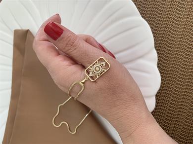 Vip Gold Küp İtalyan Zincir Zirkon Taşlı Madalyon Kolye