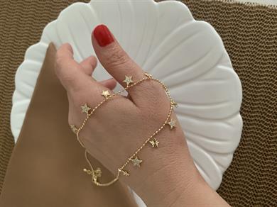 Vip Gold Mini Dorika Zincir Zirkon Taşlı Yıldız Kolye