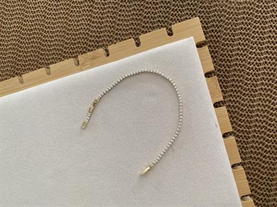 Vip Gold Mini Kare Taşlı Su Yolu Bileklik