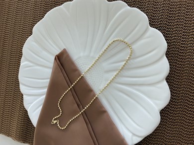 Vip Gold Mini Topçuk Zincirli Kolye