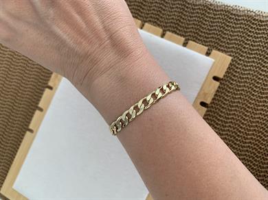 Vip Gold Orta Klasik Zincirli Bileklik 