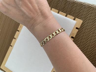 Vip Gold Orta Klasik Zincirli Bileklik 