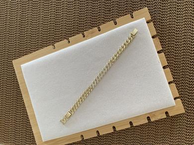 Vip Gold Ortası Zirkon Taşlı Klasik Zincir Bileklik