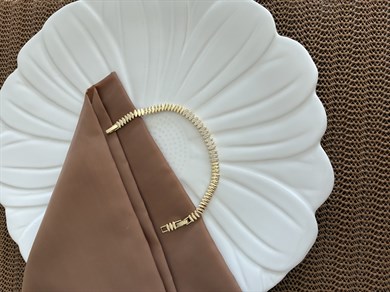 Vip Gold Ortası Zirkon Taşlı Plaka Badem Sıralı Bileklik