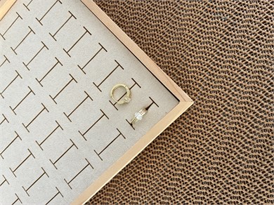 Vip Gold Oval Bağet Taşlı Yüzük Detaylı Halka Küpe