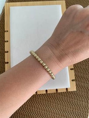 Vip Gold Pırıltı Büyük Dorika Sıralı Bileklik