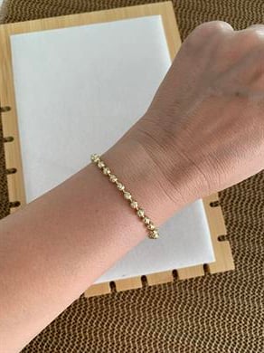 Vip Gold Pırıltı Küçük Dorika Sıralı Bileklik