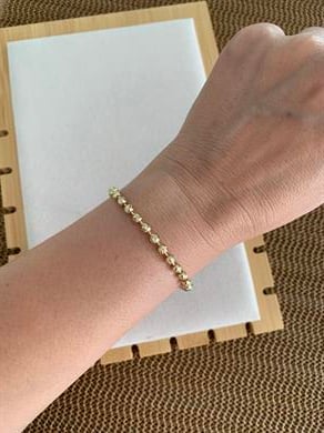 Vip Gold Pırıltı Küçük Dorika Sıralı Bileklik