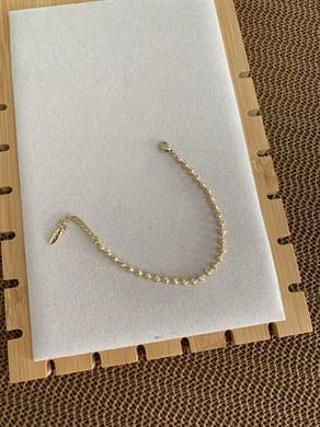 Vip Gold Pırıltı Küçük Dorika Sıralı Bileklik