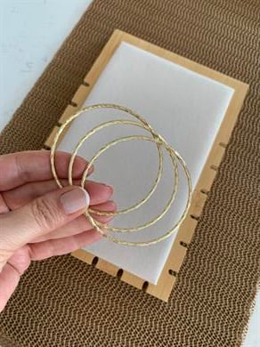 Vip Gold Pırıltılı 3 Lü Ajda Bilezik