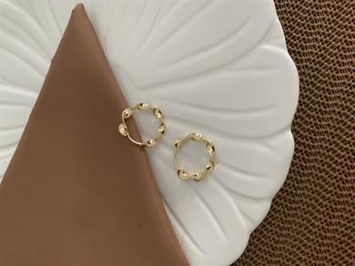 Vip Gold Pırıltılı Burgu Halka Küpe
