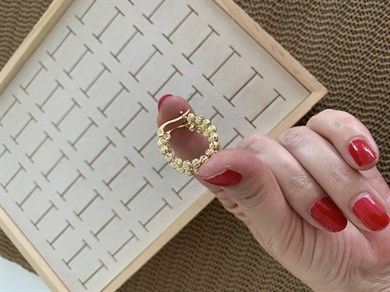 Vip Gold Dorika Halka Küpe