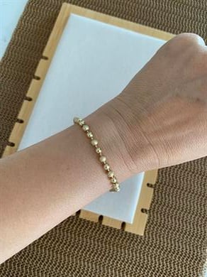 Vip Gold Pırıltılı Dorika Zincir Bileklik