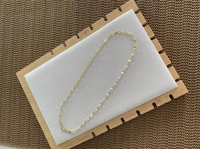 Vip Gold Pırıltılı İç İçe Geçme Zincirli Kolye