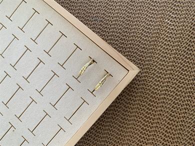 Vip Gold Pırıltılı İki Li Ezme Halka Küpe