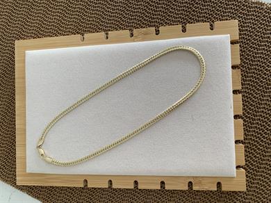 Vip Gold Pırıltılı Örgü Zincirli Kolye