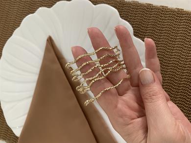 Vip Gold Pırıltılı Zikzak Bileklik
