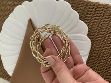 Vip Gold Pırıltılı Zikzak Bileklik