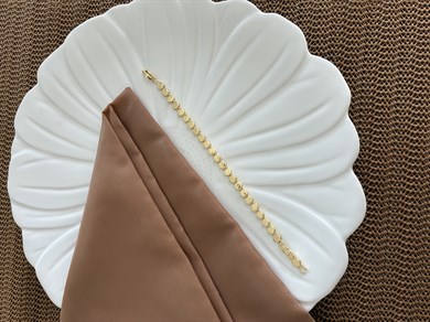 Vip Gold Plaka Daire Sıralı Bileklik