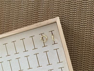 Vip Gold Plaka Damla Sıralı Mini Halka Küpe