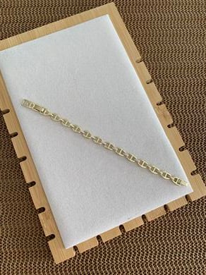 Vip Gold Plaka Düğme Sıralı Bileklik 