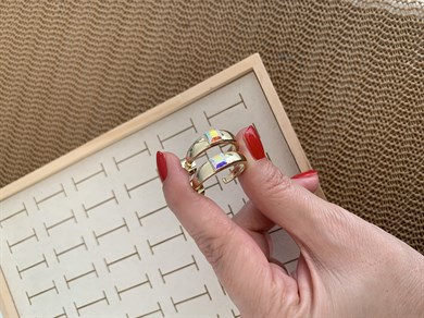 Vip Gold Plaka Gömme Tek Taşlı Taşlı Ay Tasarım Küpe