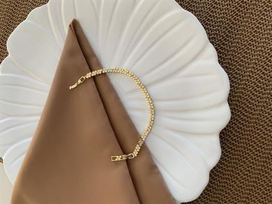 Vip Gold Plaka İki Sıra Yıldız Bileklik
