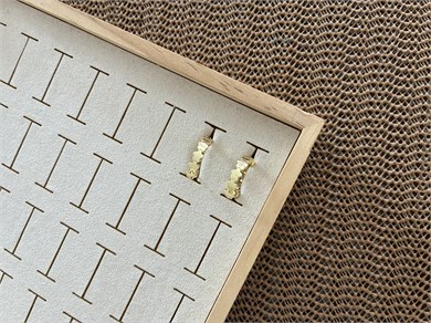 Vip Gold Mini Çiçek Sıralı Halka Küpe