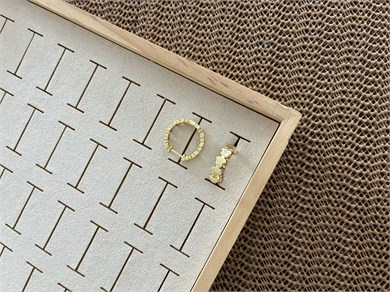 Vip Gold Mini Çiçek Sıralı Halka Küpe