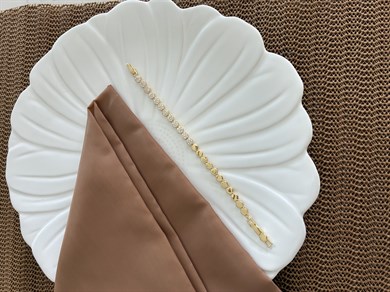 Vip Gold Plaka Zirkon Taşlı Büyük Daire  Sıralı Bileklik