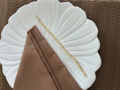 Vip Gold Plaka Zirkon Taşlı Yıldız  Sıralı Bileklik