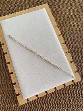 Vip Gold Renkli Baget Taş Kalp Sıralı Bileklik 