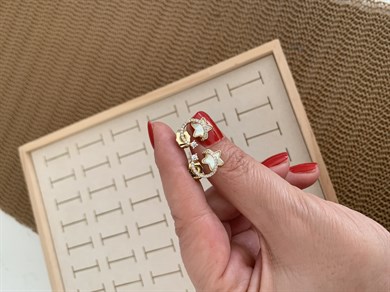 Vip Gold Sdf Zirkon Taşlı Ay Yıldız Tasarım Küpe