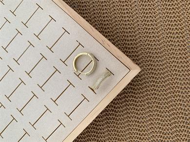 Vip Gold Üç Sıra Zirkon Taşlı Su Yolu Halka Küpe