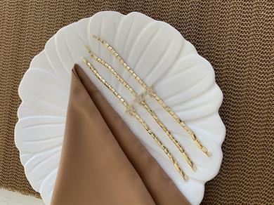 Vip Gold Üçgen Boru Zincirli Zirkon Taş Yıldız Bileklik