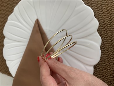 Vip Gold Üçlü İnce Ajda Bilezik