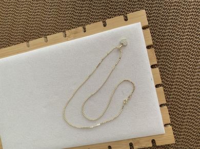 Vip Gold Vip Gold İnce Ezme Zincir  Zirkon Taşlı Kalp Kolye