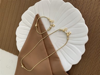 Vip Gold Zirkon Taş Biyeli Kar Tanesi Charm Kolye Bileklik Set 