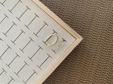 Vip Gold Zirkon Taş S Sıralı İnce Oval Küpe