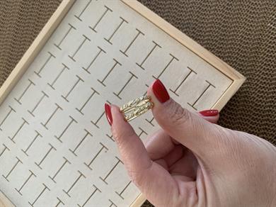 Vip Gold Zirkon Taş S Sıralı İnce Oval Küpe