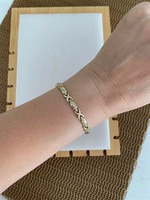 Vip Gold Zirkon Taşılı Sonsuzluk Sıralı Bileklik