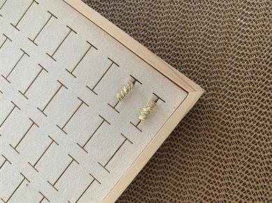 Vip Gold Zirkon Taşlı Burgu U Küpe