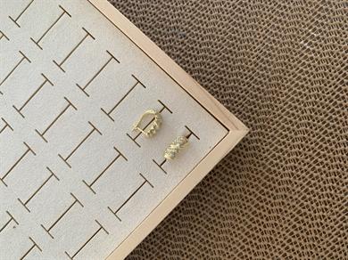 Vip Gold Zirkon Taşlı Burgu U Küpe