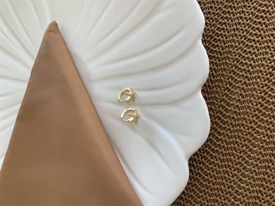 Vip Gold Zirkon Taşlı Deniz Yıldız Mini Halka Küpe