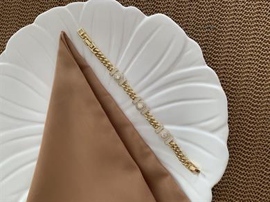 Vip Gold Zirkon Taşlı Gurmet Tasarım Bileklik
